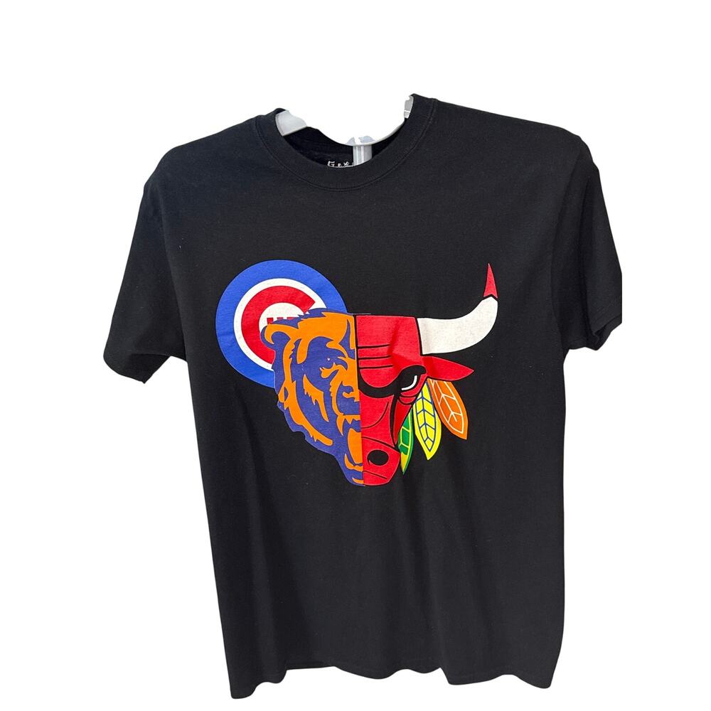 Gildan Chicago Sports Teams Black Size M Shirt